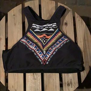 High neck halter bikini top